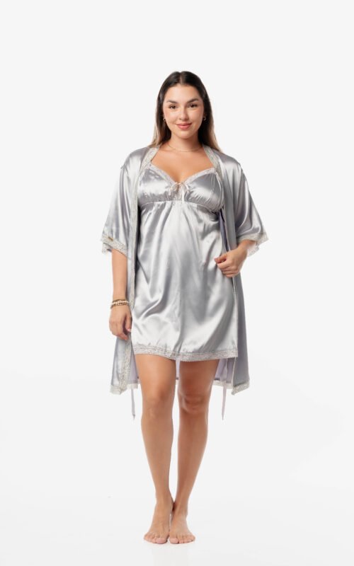 Vestido con bata Becky Plata
