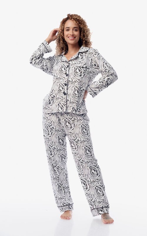 Pijama Animal Print Black